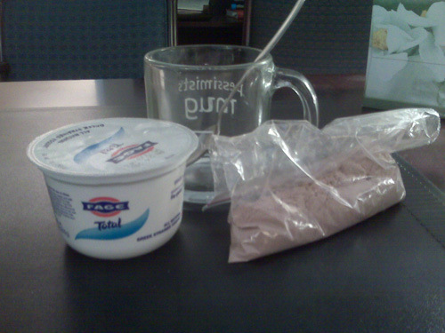 Yogurt + protein powder
