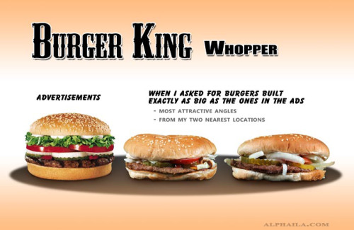 Fast food ads vs reality