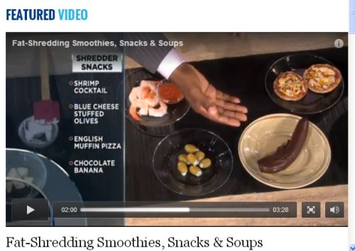 Dr. Ian Smith (of Celebrity Fit Club fame) suggesting healthy snacks on Dr. Oz recently. Healthy maybe, but ...
