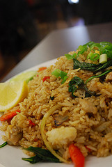 Chicken Basil Fried Rice - tall - Chilli Cafe AUD9.90